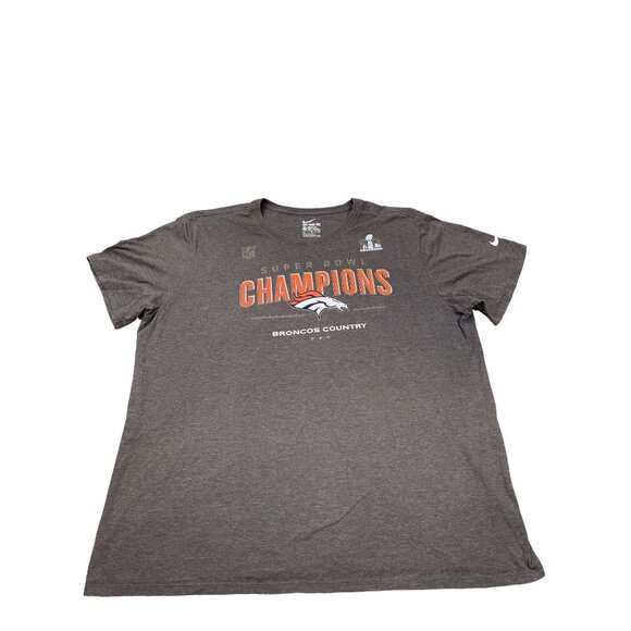 Denver Broncos Super Bowl Champions Nike Mens Brown XXL Athletic Cut Mile High - Picture 1 of 9